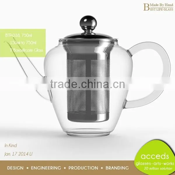 Hot Selling Colored Pyrex Glass Luxury Tea Thermos Pot photo-3