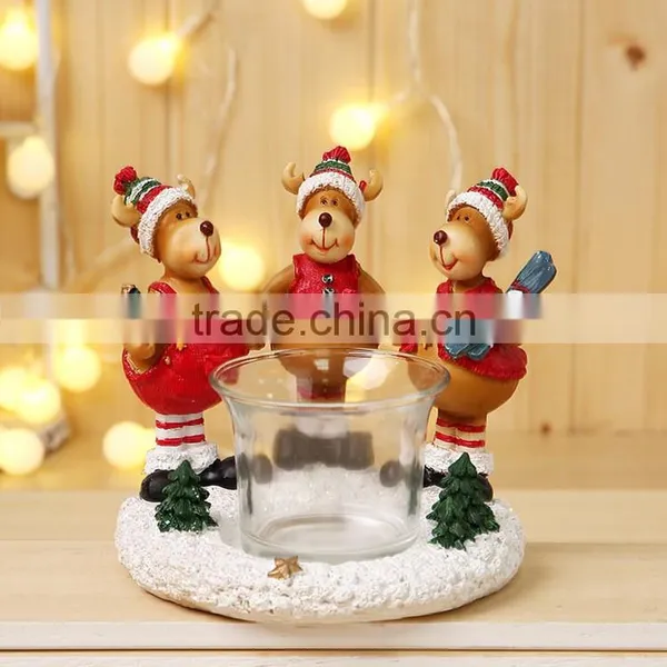 Custom Bulk Christmas Reindeer Candle Holders Decoration photo-2