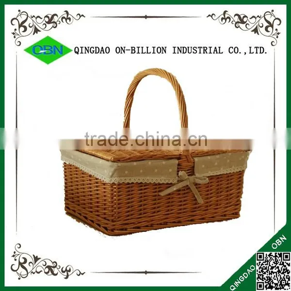 Cheap Wicker Woven Empty Picnic Baskets Wholesale photo-2