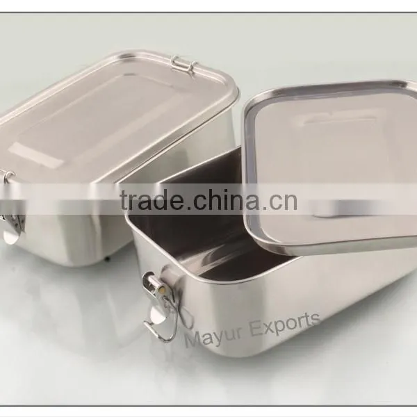 Stainless Steel Leak Proof Rectangular Lunch Box photo-2
