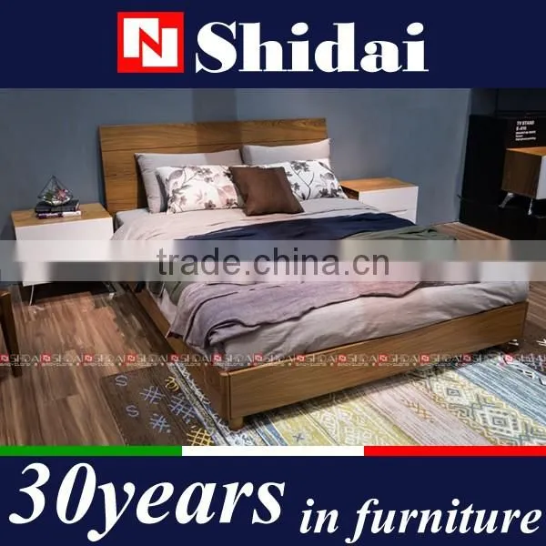 Latest Contemporary Wooden Platform Bed Designs Included Queen Size B-815 photo-2