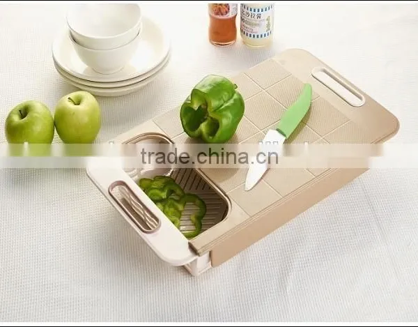 Plastic Drawer Foldable Cutting Board/cutting Board With Tray/cutting Board With Strainer photo-3