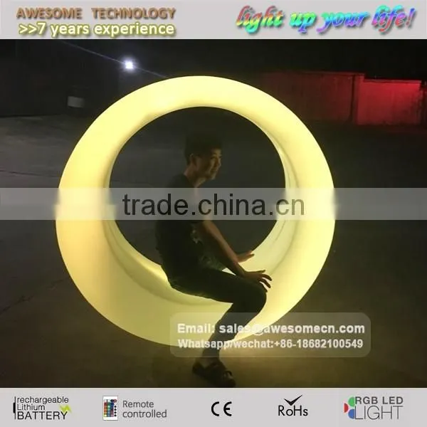 Outdoor Events Decorative Hanging Ring Shaped Led Illuminating Swing photo-4