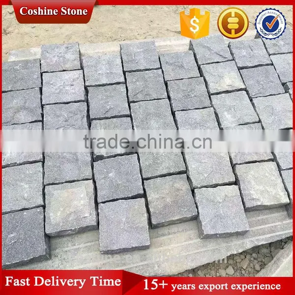 Public Square Use Six Side Split Finished G654 Black Network Stone photo-2