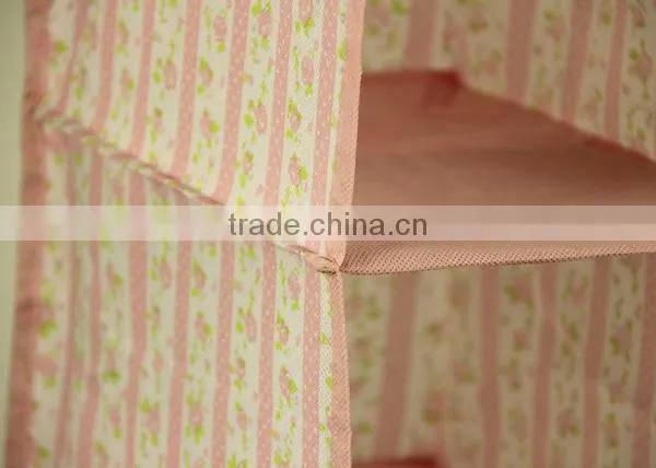 Four-Layer With One Drawer Floral Print Non-Woven Fabric Container photo-2