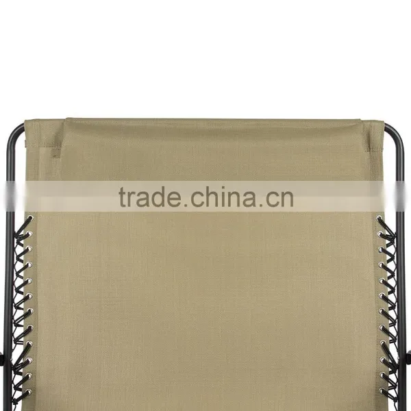 Outdoor 2 Person Double Wide Beige Folding Zero Gravity Chair photo-4