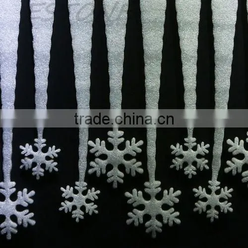 Cheap 2pcs White Snowflake Ice Strip Christmas X'mas Window Decoration Ornament Party photo-5
