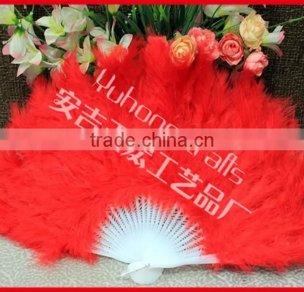 Turkey Feather Fan for Wedding photo-4