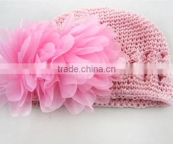 2015 Baby Flower Hat Winter Crochet Hats Handmade Knitted Hat/flower Crochet Baby Patterns photo-5