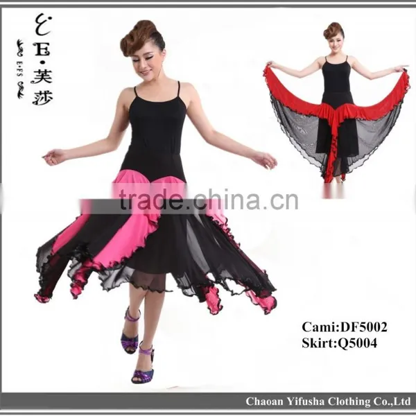 Hot Selling Top Quality Seamed Belly Dance Skirt Latin Dance Dress