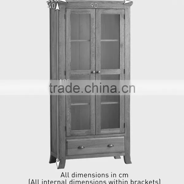 Rustic Oak Wood TV Unit With 2 Doors With Good Design and 100% Solid Oak Wood Furniture photo-5