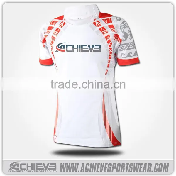Custom Mesh Fabric 100% Polyester Rugby Clothes, Sri Lanka Rugby Shirts photo-4