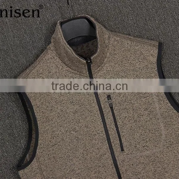 Best Selling Brown Windbreaker Kids Fleece Vest photo-3