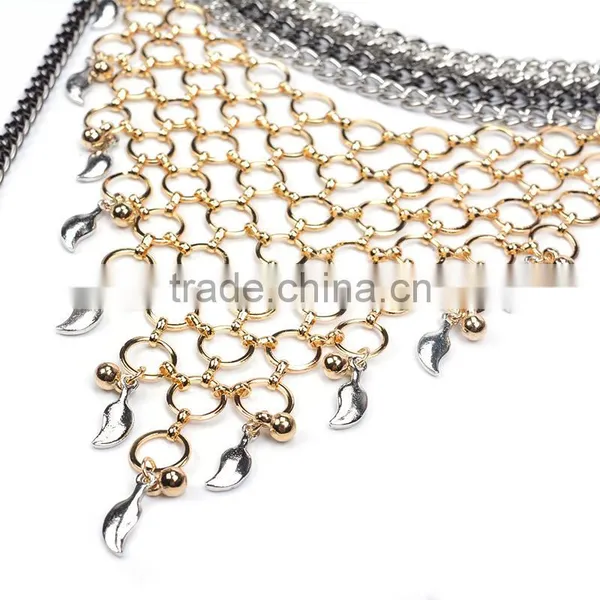 Women Fashion Alloy Net Collar Necklace Jewelry photo-6