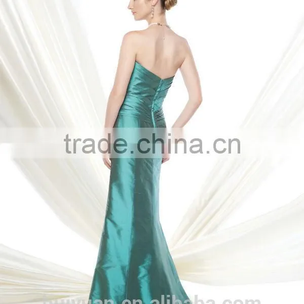 Newest Satin Beaded Sleeveless Mother Bridal Party Dress photo-3
