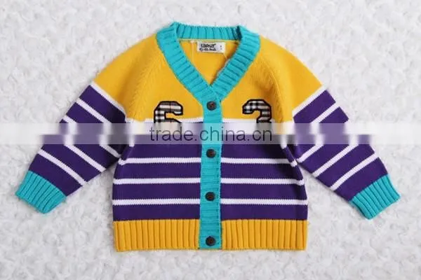 High Quality Kids Winter Sweater Boys Stripe Cardigan photo-3