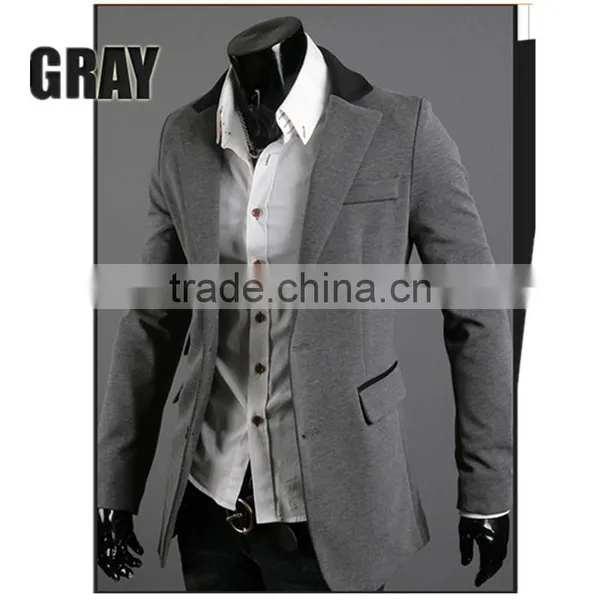 High Quality Balck and Gary 2 Colors for Choice Cheap Price Mens Grey Blazer photo-5
