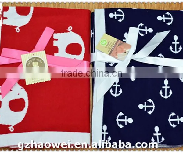 Wholesale Elephant Printed Baby Knit Blanket in Guangzhou photo-5