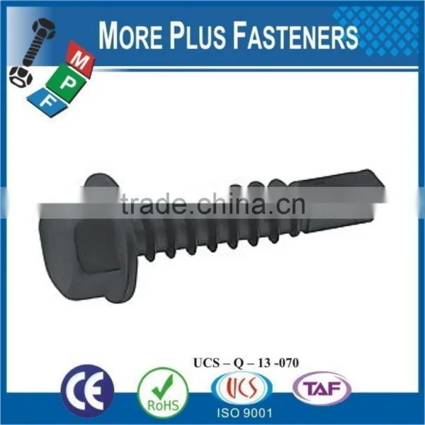 Made in Taiwan Black Stainless Steel Zinc Plated Hex Head Self Drilling Screw photo-2