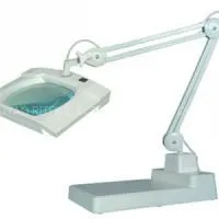 Square Table Top Magnifier Lamp With Spring Arm