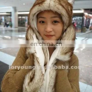 Faux Fur Animal Hood Hat