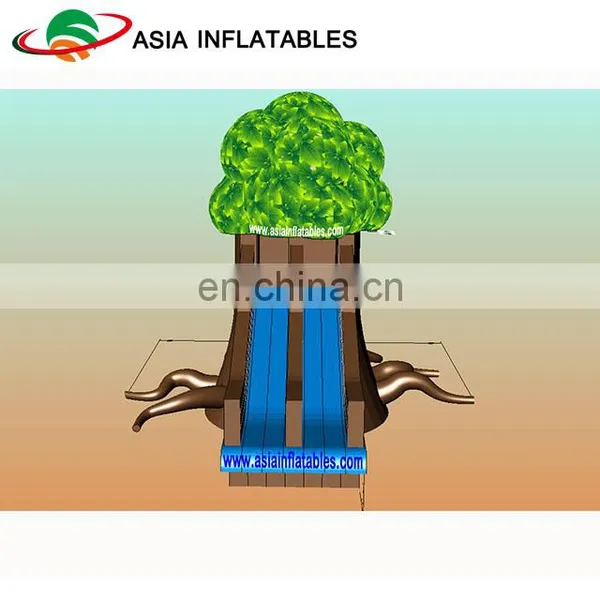 Newest Amazing Inflatable Tree Shape Slide With Frame Pool Water Park For Summer photo-6
