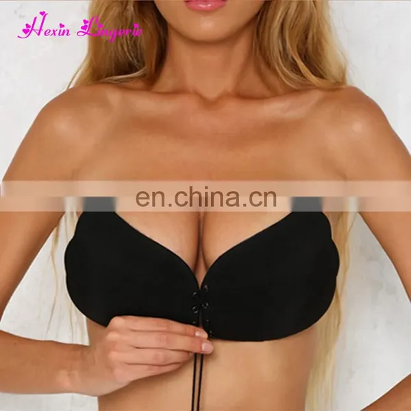 Dropship Women Strapless Self Adhesive Silicone Bra With Nipples photo-2