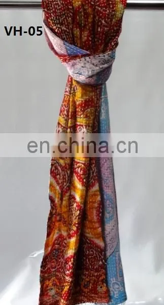 Indian Old Kantha Scraves photo-2