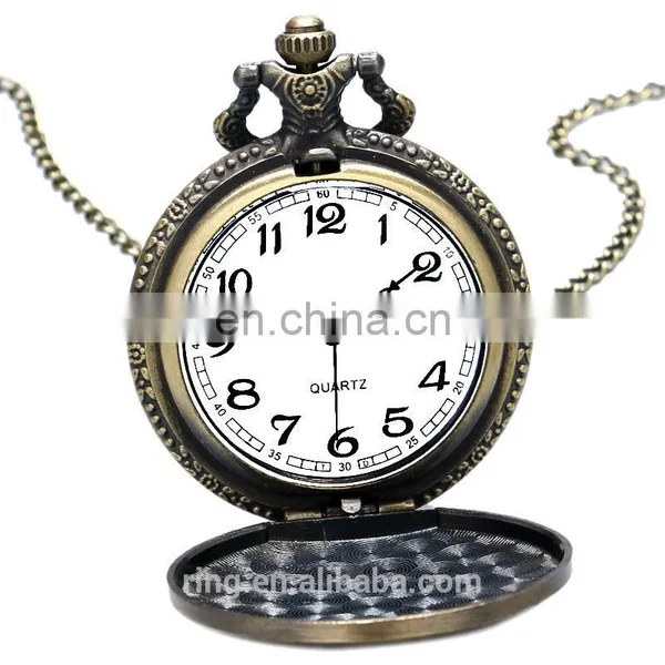 Castle Pocket Watch Chain Necklace Vintage Erotic Pocket Watches Wholesale photo-2
