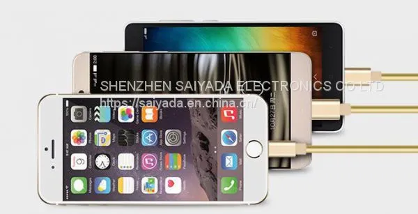 USB Cable LOGO Printed Stretch One Tow Three Data Cable Type-c Customized 2a Three-in-one Charging Cable Android Apple Universal Quick Charging Cable photo-4