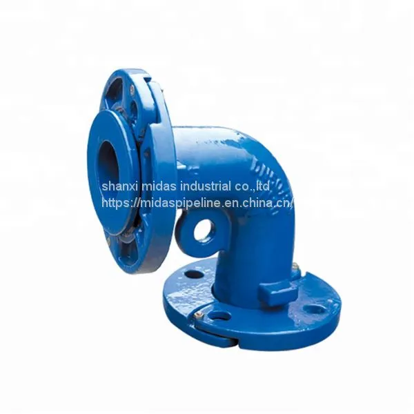 PN10 Ductile Cast Iron DI Loosing Flanged Elbow for PVC Pipe