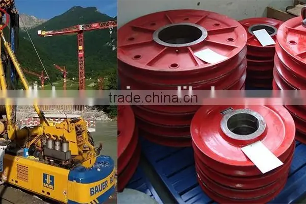 Sheave, Rope Roller, Crowd Winch Rope Thrust Small Pulley Located in Boom Center For Bauer Drilling Rigs BG28 BG40 BG25 BG36 photo-2