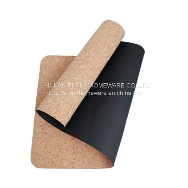 Rubber Cork Yoga Mat Eco Friendly Non Slip Natural Factory Price Custom OEM Logo Printing photo-2