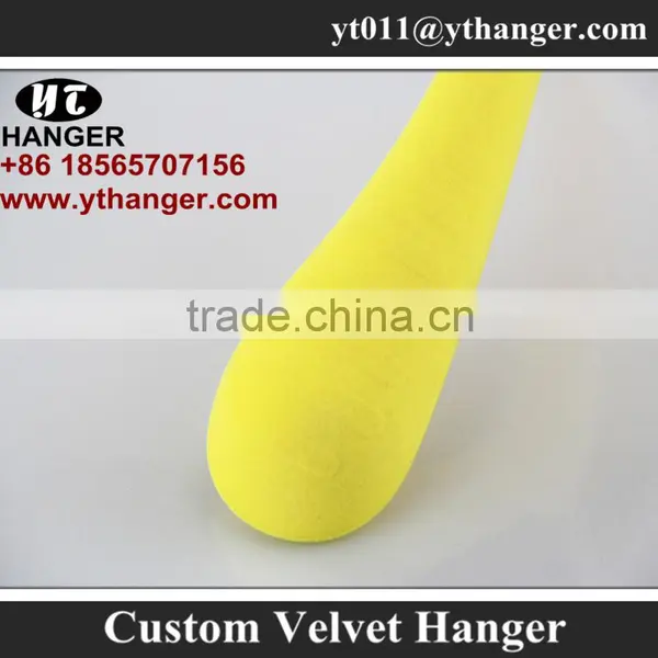 IMY-324 Yellow Velvet Colored Hanger for Kids Velvet Cute Hanger photo-3
