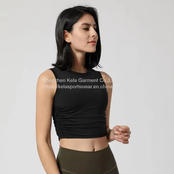 Summer Gym Yoga Wear Clothing Top Grade Quick Dry Women Fitness Gym Sports Wear Running Yoga T-shirt photo-2