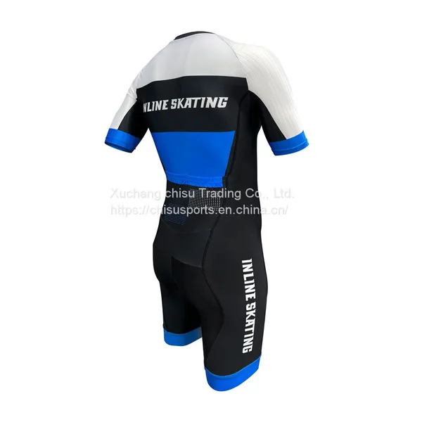 Hot Design Unisex Skate Sportswear Customized Sublimation Short Sleeve Custom Speed Skating Suitcustom Speed Skating Suit Roller Inline Speed Skating Skin Suit photo-3