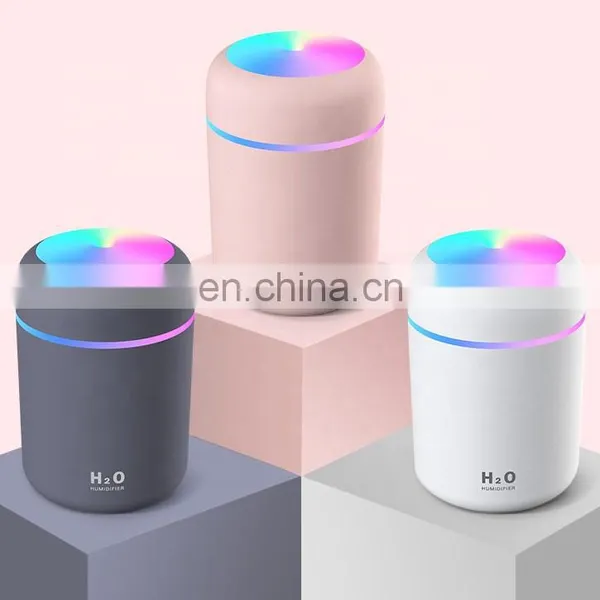 Mini Ultrasonic 300ml H2o Spray Mist Maker Double Wet Fogger Aroma Diffuser Essential Oil Car Air Humidifier With Led Lamp photo-2