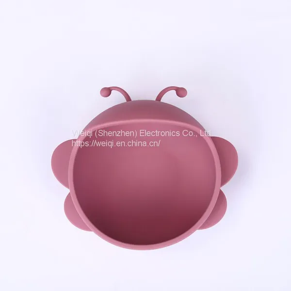 Cute Bee Silicone Suction Bowl for Baby photo-4