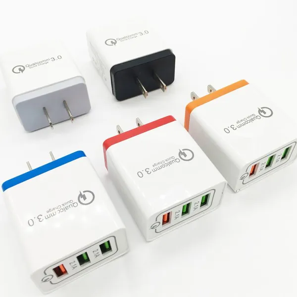 3 USB Port Wall Charger USB Plug Universal Travel Adapter for IPhone for Samsung for Huawei photo-4
