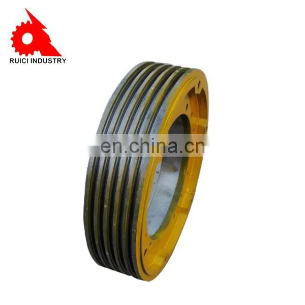 Vermicular Graphite Iron Castings Parts Elevator Parts Iron Pulley Wheel for Building photo-2