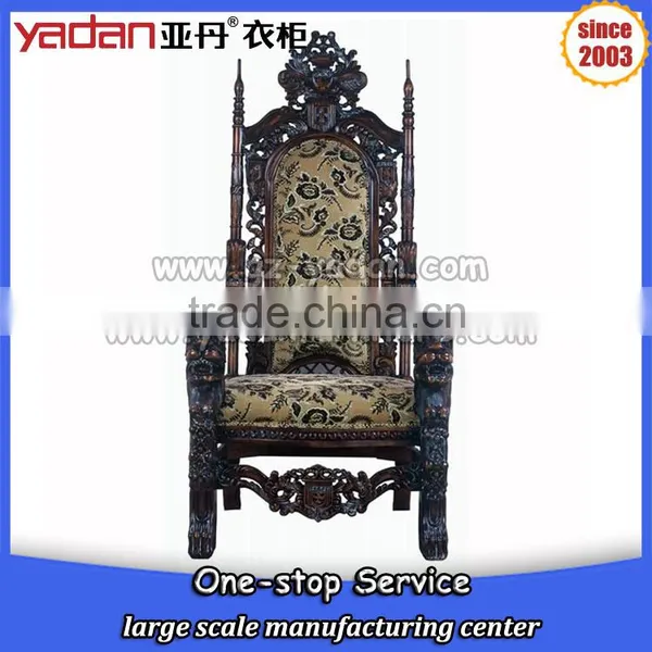 Church Wood Frame Furniture King Throne Chair With Armrest Made From China photo-2