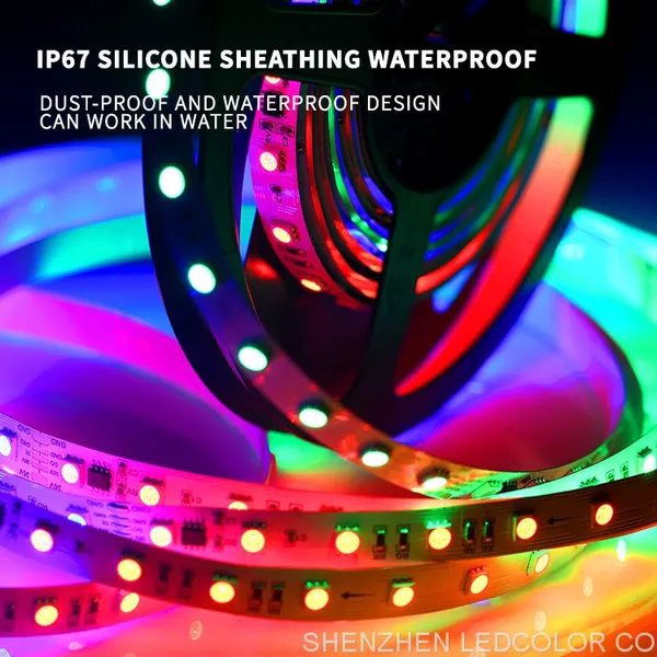 36V WS2811 Constant Current 30m 5050SMD Light Source Flexible High Voltage RGB LED Strip Light photo-3