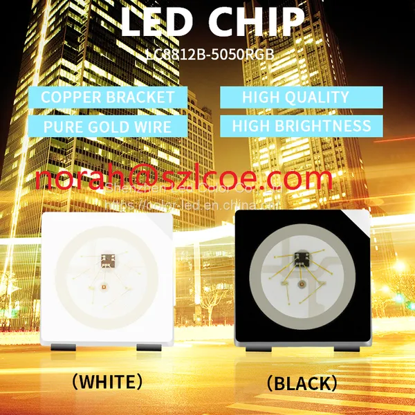 High Quality Addressable SK6812 Full Color SMD 5050 RGB LED Chip With White And Black Face photo-4