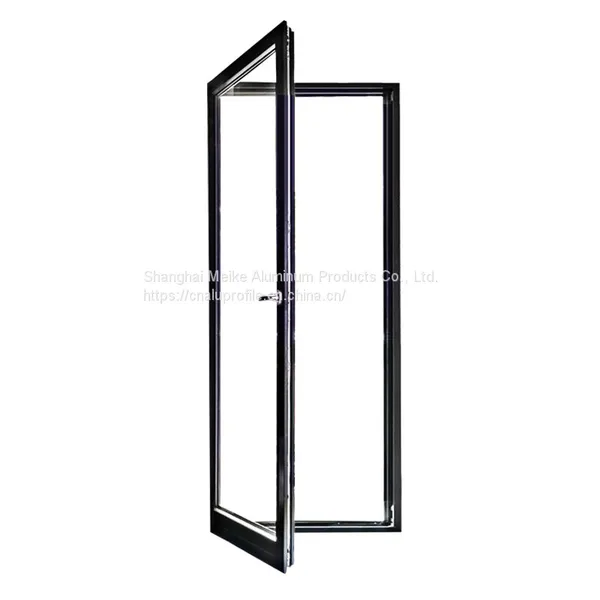 HMK-65 Thermal Break Aluminum Swing Door Garage Patio Door Opener Villa Glass Revolving Aluminum Door photo-2