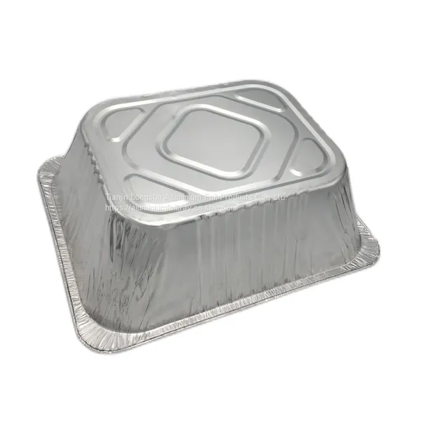 5400ml Extra Large Deepen Turkey Tray Aluminum Foil Pans With Lids Catering Foil Food Containers photo-2