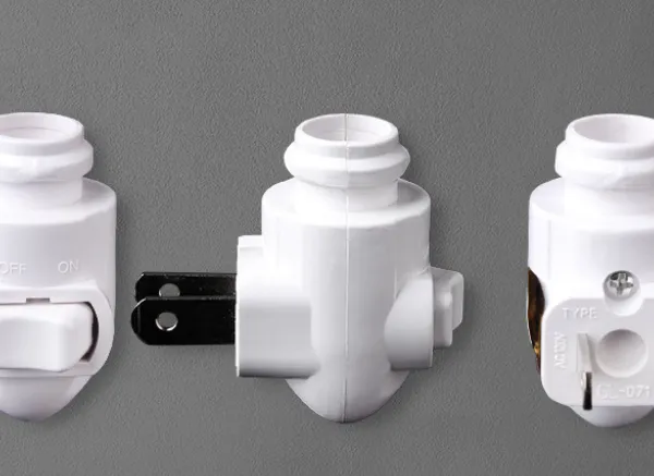 American E12 Screw Socket Lamp Holder,ETL Certification With Switch Socket Night Light Holder, Crystal Salt Lamp Holder photo-4