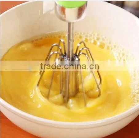 Wholesale 14'' Stainless Steel Egg Whisk Hand Push Mixer Hand Pressing Down Semi Automatic Egg Whisk Beater photo-5