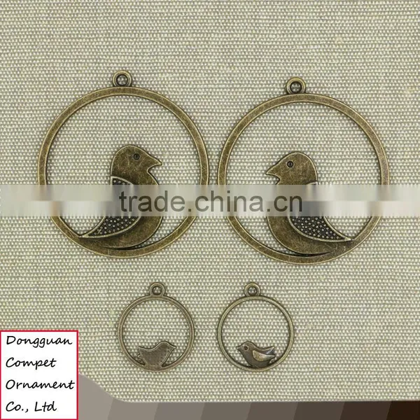Wholesale New Products Watchman Zinc Alloy Birds Circular Pendant photo-2