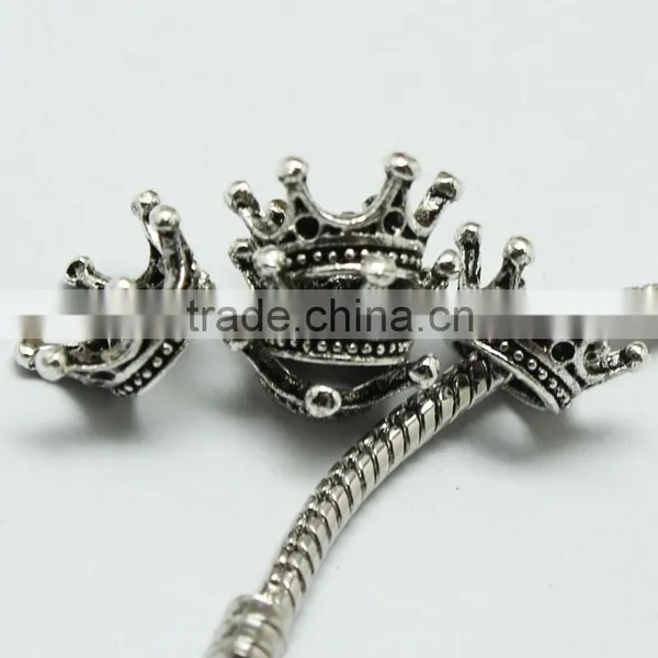 Lead Free Nickle Free Pdora Crown Shape Zinc Alloy Beads for Bracelets and Necklaces photo-5