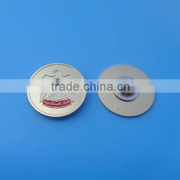 In Stock! United Arab Emirates Stamped Falcon National Day Iron Metal Badge Gold & Silver photo-2